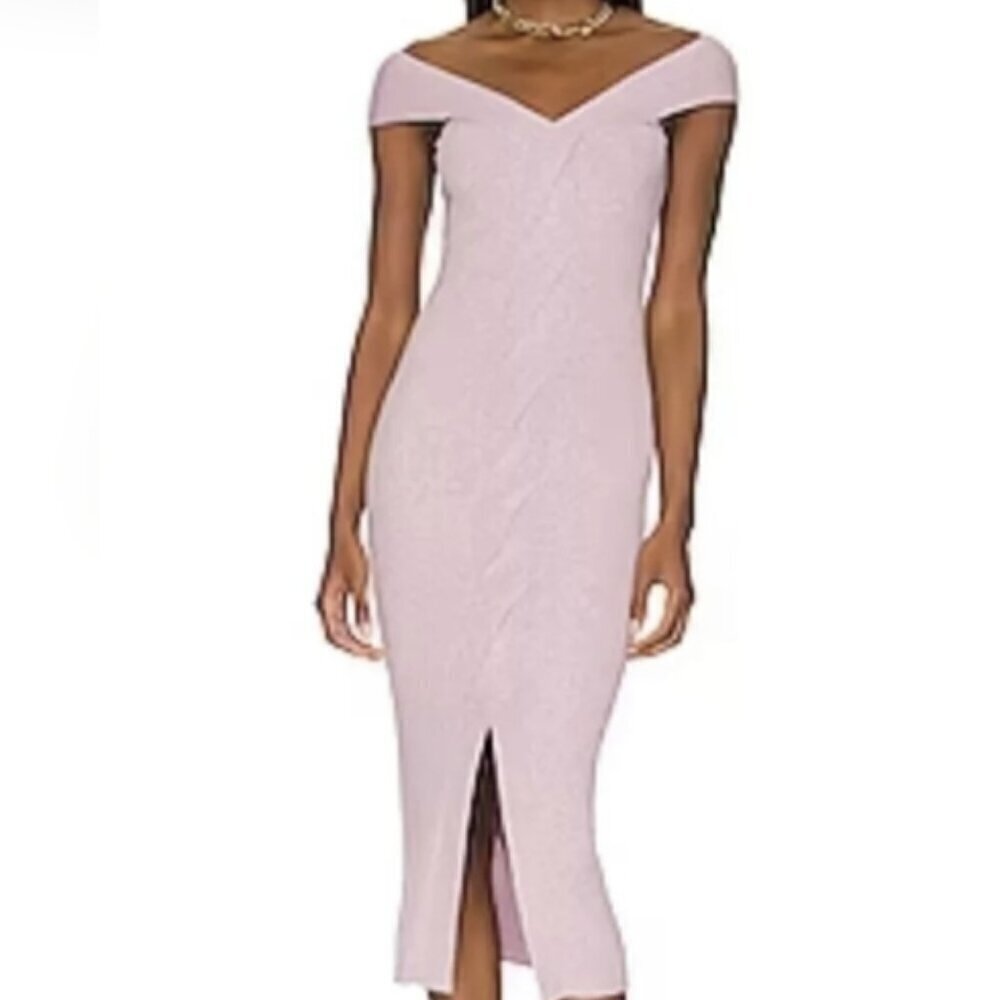 Revolve Cashmere One Grey Day Isla Sleeveless Midi Dress Size M Lilac Bodycon